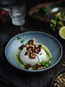 Apfel rote Rüben Burrata Rezept